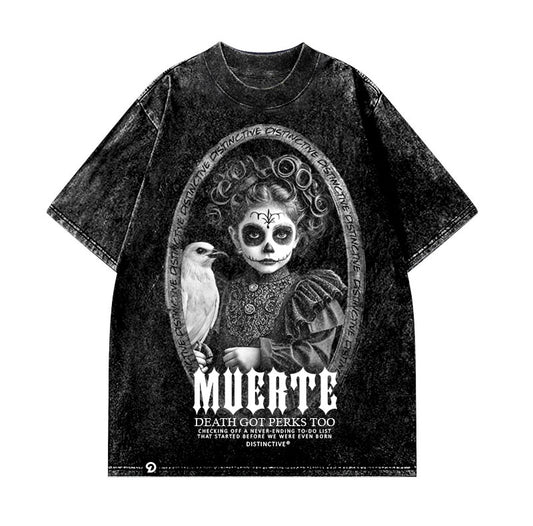 MUERTE - OVERSIZE VINTAGE ACID WASH