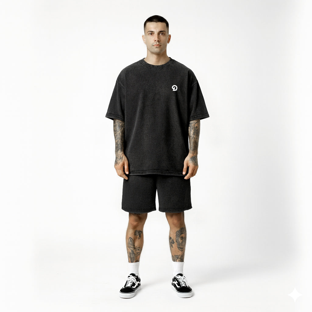 ACIDWASH SHORTS PLAIN LOOSE FIT