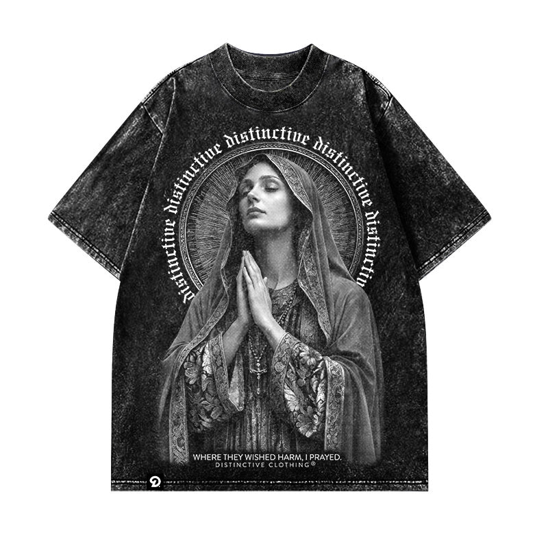 WHERE THEY WISHED HARM I PRAY - OVERSIZE VINTAGE ACID WASH