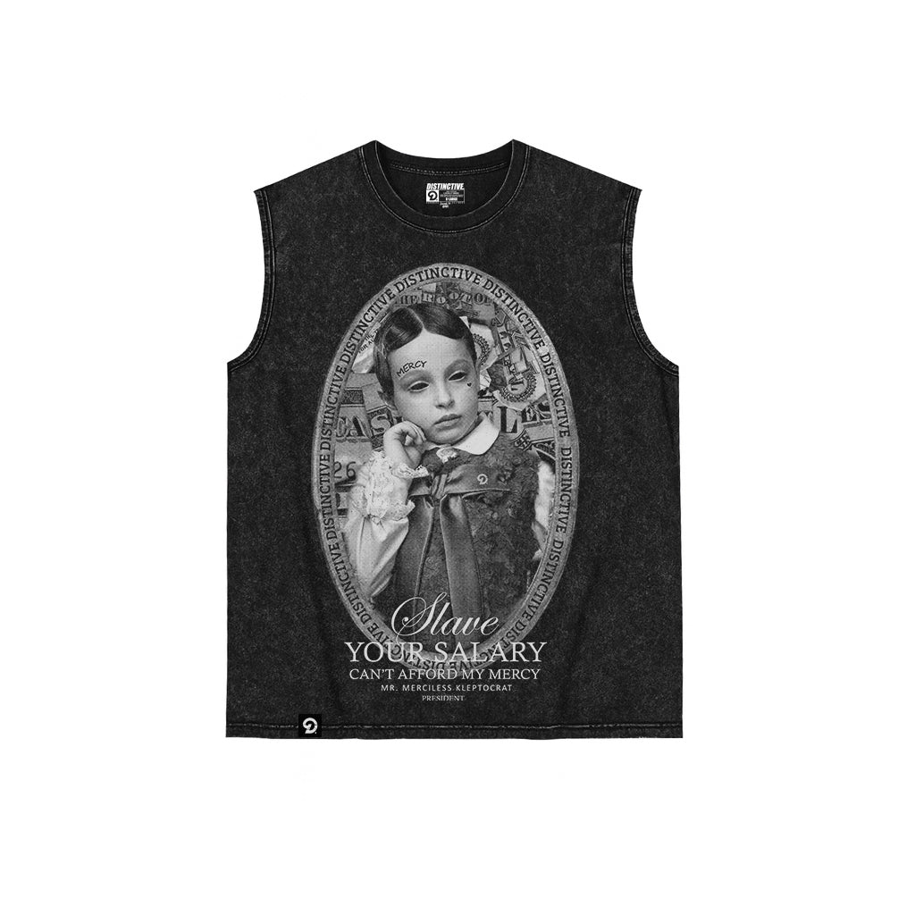 MERCY TANK TOP SEWN SLEEVE - OVERSIZE VINTAGE MINERAL ACID WASH