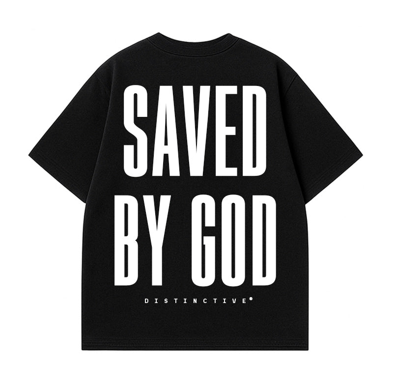 SAVED BY GOD - OVERSIZE VINTAGE ACID WASH