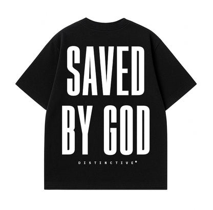 SAVED BY GOD - OVERSIZE VINTAGE ACID WASH