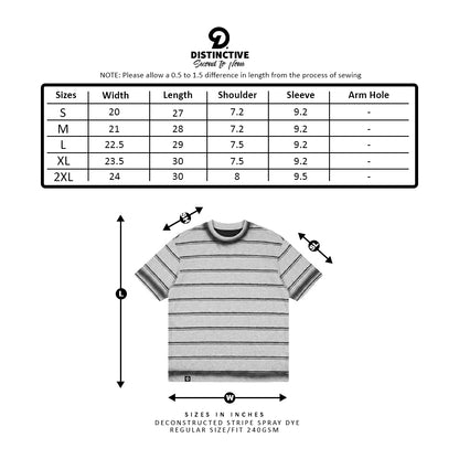 DECONSTRUCTED STRIPE WORDMARK - REGULAR SIZE SPRAY DYE