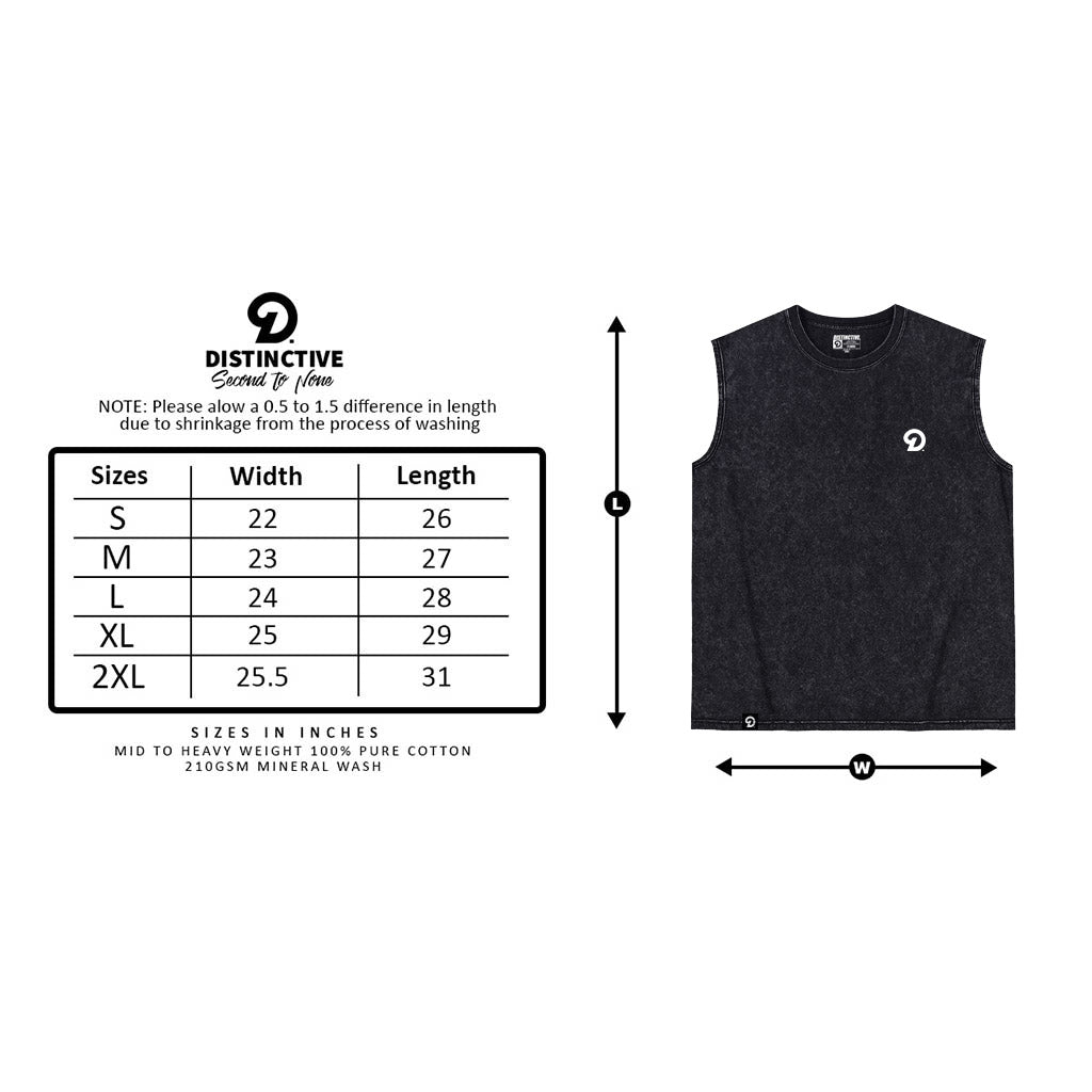 PROPERTY OF GOD TANK TOP SEWN SLEEVE - OVERSIZE VINTAGE MINERAL ACID WASH