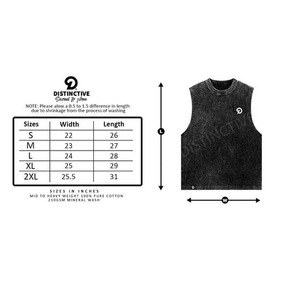 MERCY TANK TOP - OVERSIZE VINTAGE MINERAL ACID WASH