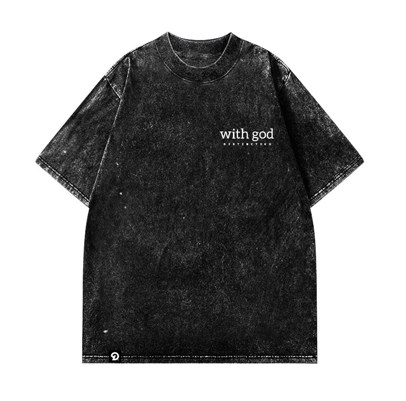 TRY AGAIN THIS TIME WITH GOD - OVERSIZE VINTAGE ACID WASH