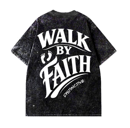WALK BY FAITH - OVERSIZE VINTAGE ACID WASH