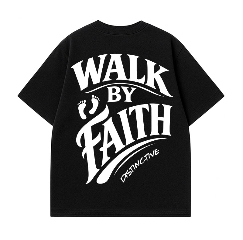 WALK BY FAITH - OVERSIZE VINTAGE ACID WASH