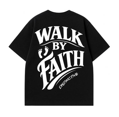 WALK BY FAITH - OVERSIZE VINTAGE ACID WASH