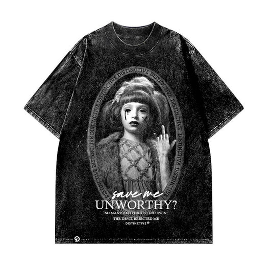 UNWORTHY - OVERSIZE VINTAGE ACID WASH