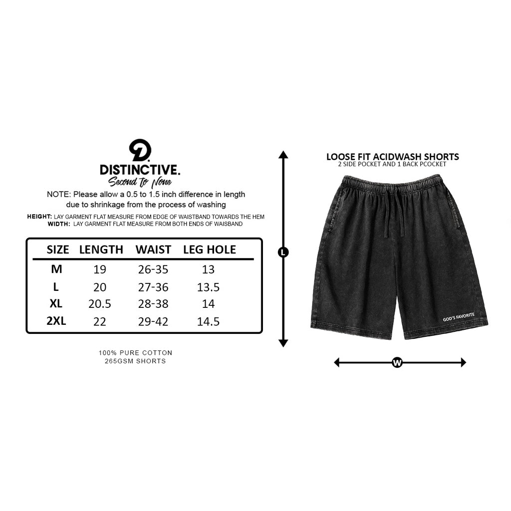 ACIDWASH SHORTS PLAIN LOOSE FIT