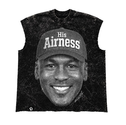 HIS ARNSS CUT-OFF RAW MUSCLE TEE - BOXY FIT VINTAGE MINERAL ACID WASH
