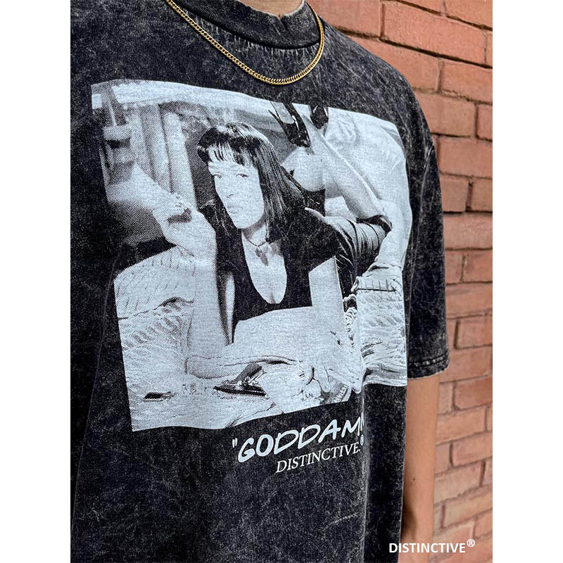 PULP FICTION  - OVERSIZE VINTAGE ACID WASH