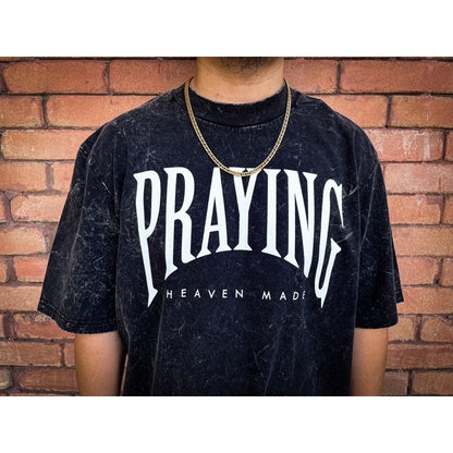 PRAYING - OVERSIZE VINTAGE ACID WASH