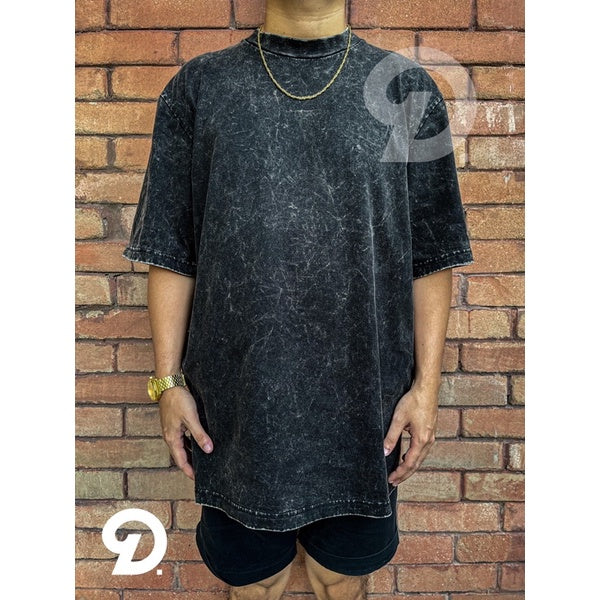 PLAIN BLANK OVERSIZE BLACK - VINTAGE ACID WASH SHIRT – Distinctive Clothing