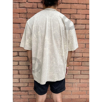 PLAIN BLANK OVERSIZE WHEAT - VINTAGE ACID WASH SHIRT