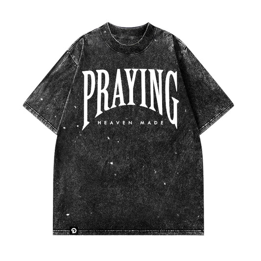 PRAYING - OVERSIZE VINTAGE ACID WASH