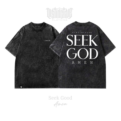 SEEK GOD - OVERSIZE VINTAGE ACID WASH