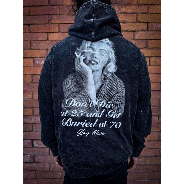 MONROE - OVERSIZE VINTAGE ACID WASH HOODIE