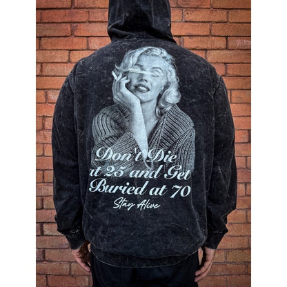 MONROE - OVERSIZE VINTAGE ACID WASH HOODIE