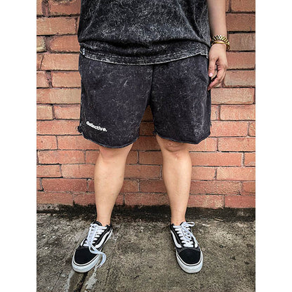 ACIDWASH SHORTS HIGH DENSITY DISTINCTIVE LOGO