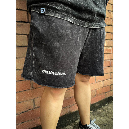 ACIDWASH SHORTS HIGH DENSITY DISTINCTIVE LOGO