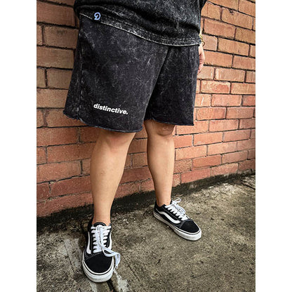 ACIDWASH SHORTS HIGH DENSITY DISTINCTIVE LOGO